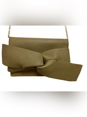 NWT Sage Green Knot-Front Vegan Leather Crossbody Bag